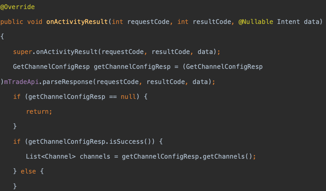 Query Transaction Channel Configuration(Deprecated)